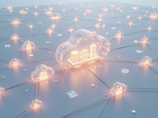 综合组网解决方案架构图，企业网络拓扑结构，多云连接方案